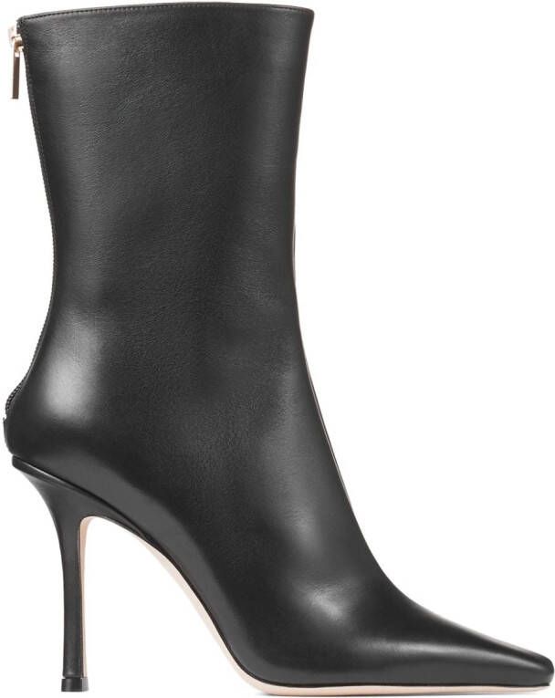 Jimmy Choo Agathe 100mm pointed-toe boots Black