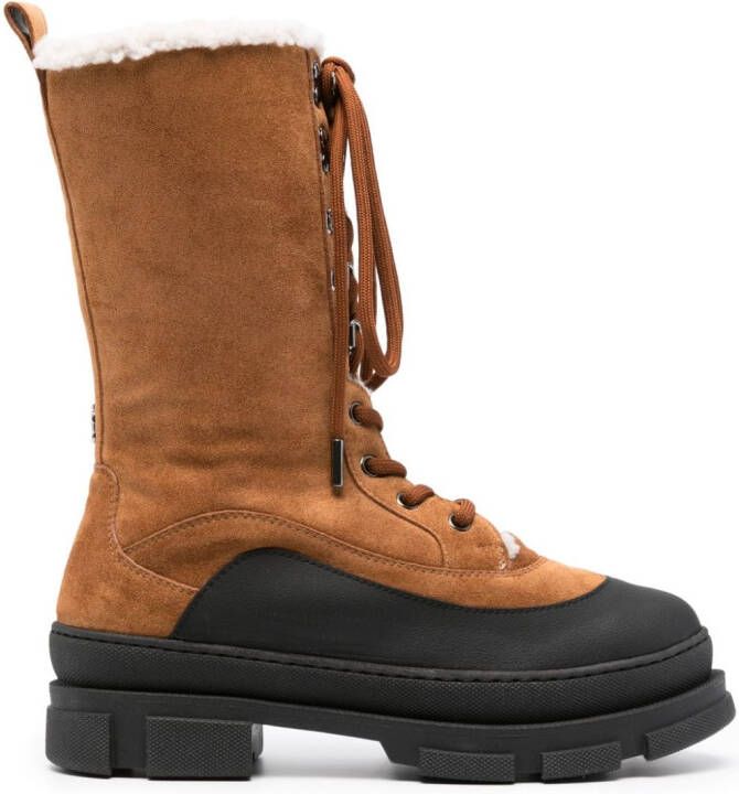 Jimmy Choo Aldea lace-up suede boots Brown