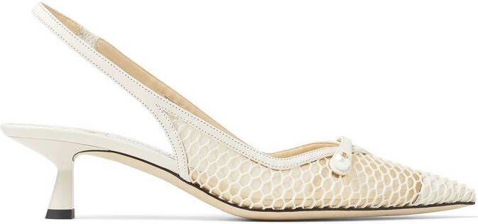 Jimmy Choo Amita 45mm slingback pumps White