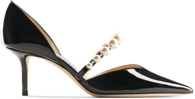 Jimmy Choo Aurelie 65mm pearl-embellished pumps Black