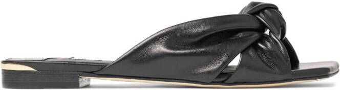 Jimmy Choo Avenue leather sandals Black