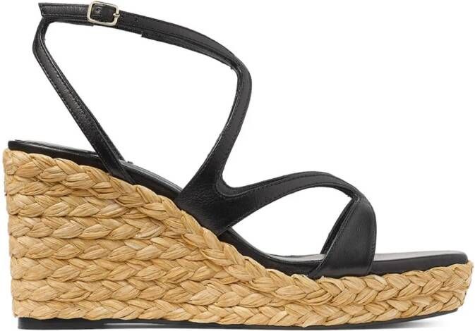 Jimmy Choo Ayla 85mm wedge sandals Black