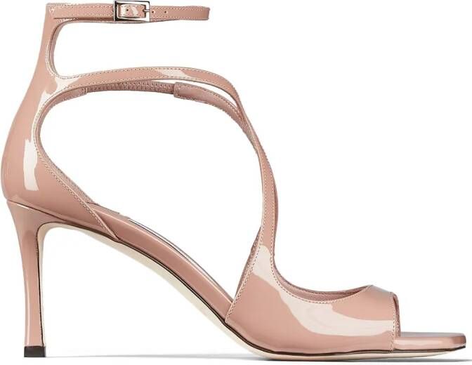 Jimmy Choo Azia 75mm patent-leather sandals Pink