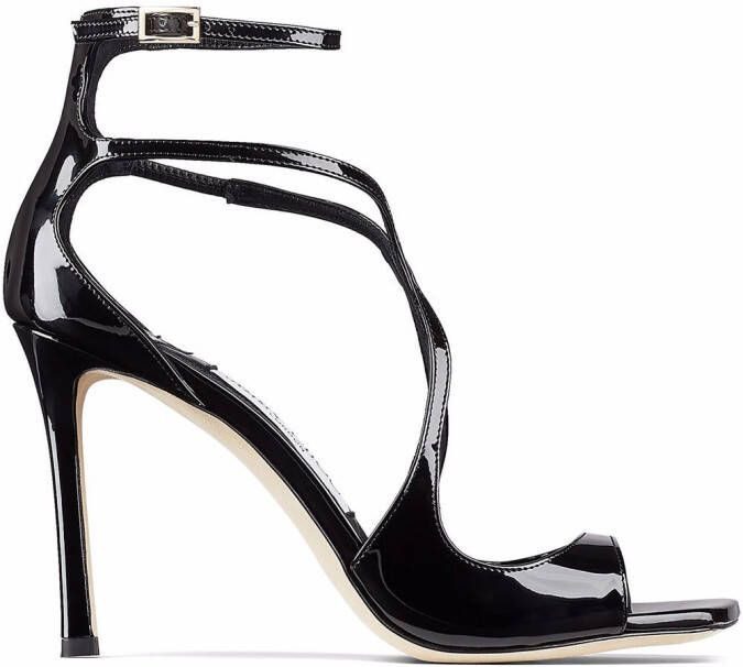 Jimmy Choo Azia 95mm square-toe sandals Black