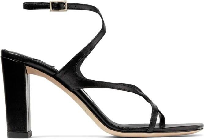 Jimmy Choo Azie 85mm leather sandals Black