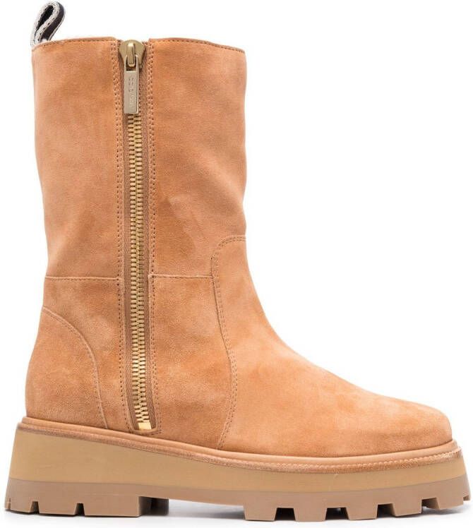 Jimmy Choo Bayu chunky sole boots Neutrals