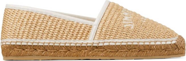 Jimmy Choo Brie raffia espadrilles Neutrals