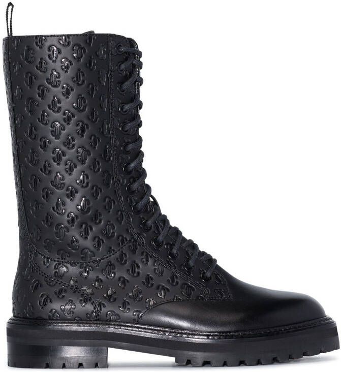 Jimmy Choo Cora logo-debossed boots Black