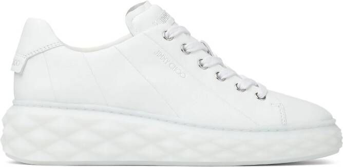Jimmy Choo Diamond Light Maxi leather sneakers White