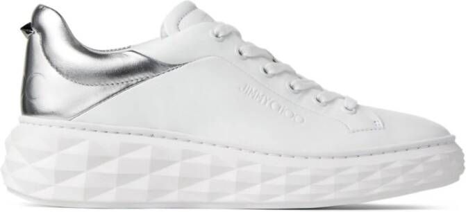 Jimmy Choo Diamond Maxi F II leather sneakers White