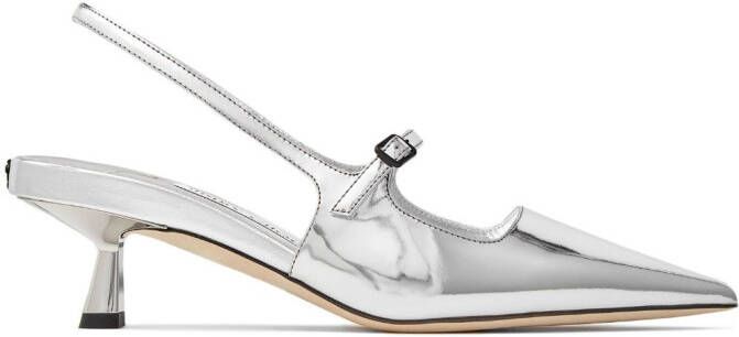 Jimmy Choo Didi 45mm patent leather pumps Silver