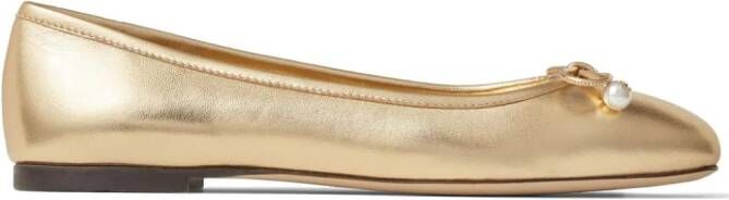 Jimmy Choo Elme ballerina shoes Gold