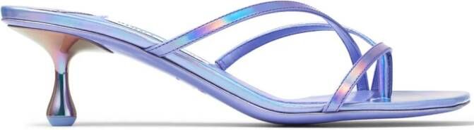 Jimmy Choo Etana 50mm leather mules Purple