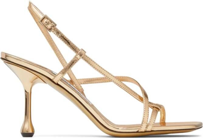 Jimmy Choo Etana 80mm sandals Gold