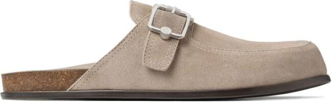 Jimmy Choo Etta suede loafers Neutrals