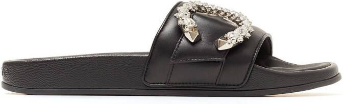Jimmy Choo Fallon leather slides Black - Picture 6