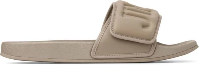 Jimmy Choo Fitz M logo-debossed slides Neutrals