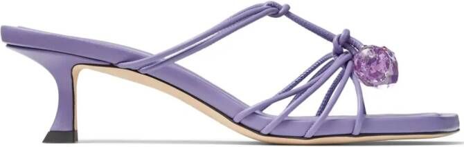 Jimmy Choo Jemma 50mm leather mules Purple