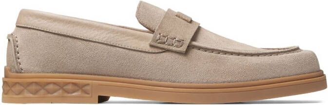 Jimmy Choo Josh Driver suede penny loafers Neutrals