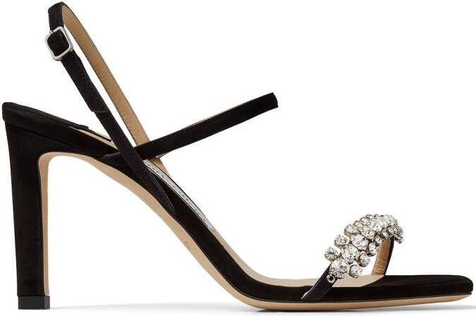 Jimmy Choo Meira 85mm crystal-embellished sandals Black - Picture 2