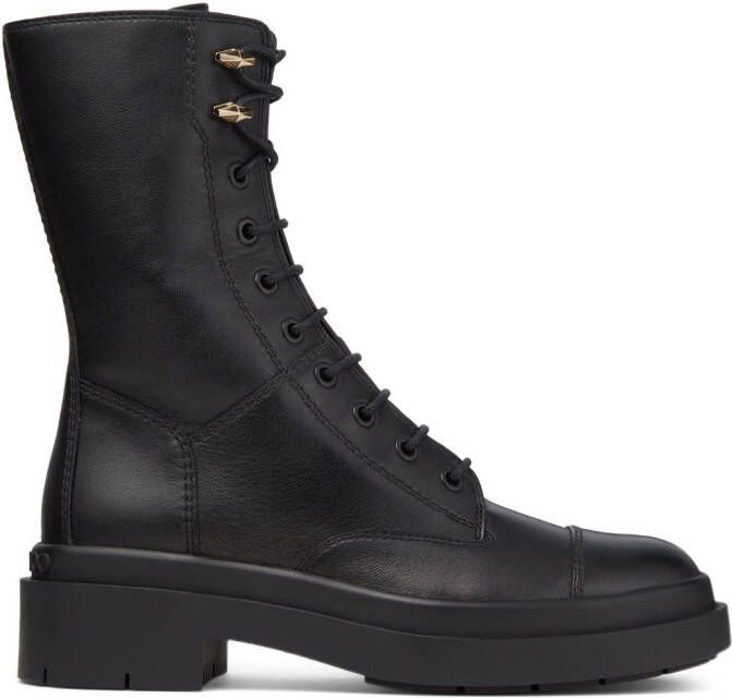 Jimmy Choo Nari lace-up leather boots Black
