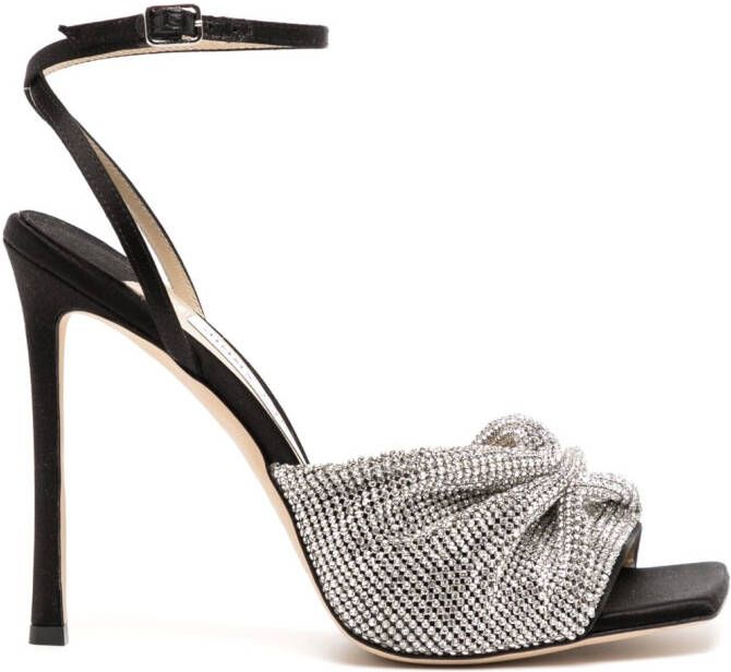 Jimmy Choo Naria 115mm crystal-embellished sandals Black