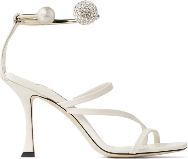 Jimmy Choo Ottilia 90mm leather sandals White