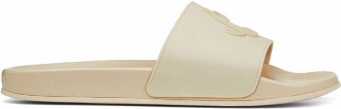 Jimmy Choo Port logo-plaque slides Neutrals