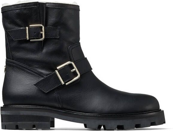 Jimmy Choo shearling-lined Youth II boots Black