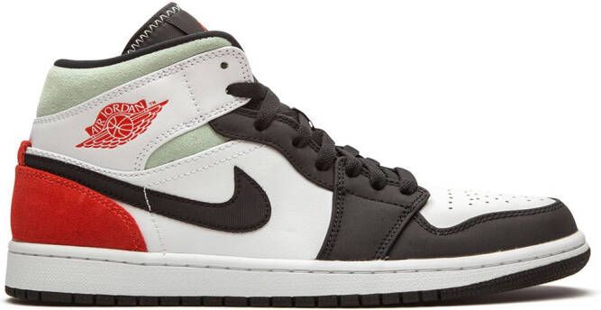 Jordan 1 Mid SE "Red Grey Black Toe" sneakers White