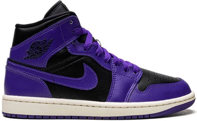 Jordan 1 Mid "Black Purple" sneakers