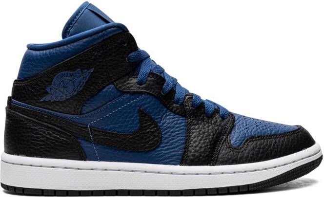 Jordan 1 Mid Split "Black French Blue White" sneakers
