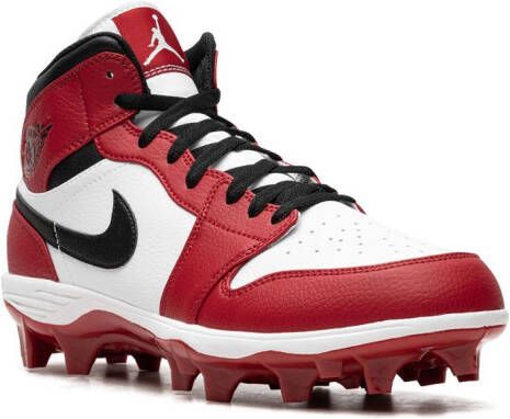 Jordan Air 1 Mid "Chicago" baseball cleats Red