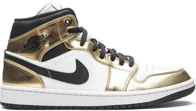 Jordan Air 1 Mid SE "Metallic Gold Black White" sneakers