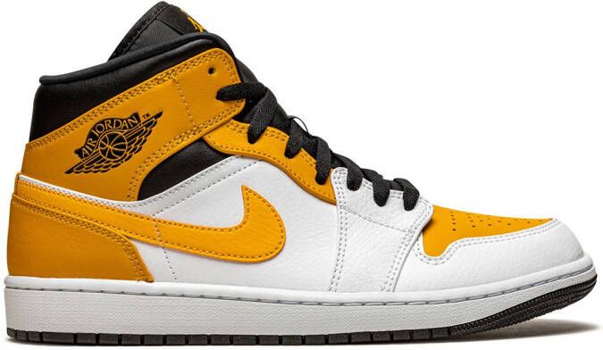 Jordan 1 Mid "University Gold" sneakers White