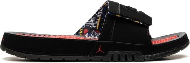 Jordan Hydro 8 Retro "Playoffs" slides Black