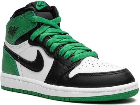 Jordan Kids Air Jordan 1 "Lucky Green" sneakers Black
