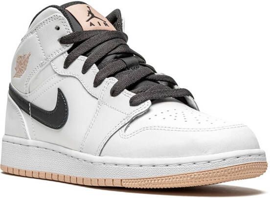 Jordan Kids Air Jordan 1 Mid "White Arctic Orange" sneakers