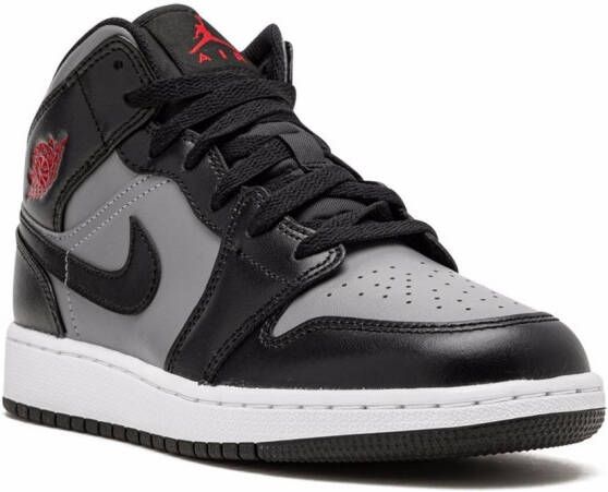 Jordan Kids Air Jordan 1 Mid "Shadow Red" sneakers Black