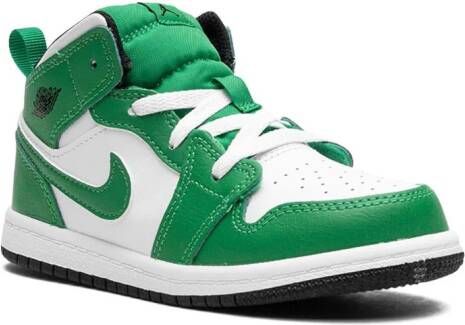 Jordan Kids Air Jordan 1 Mid "Lucky Green" sneakers White