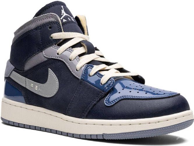 Jordan Kids Air Jordan 1 Mid SE Craft "Obsidian White French Blue" sneakers
