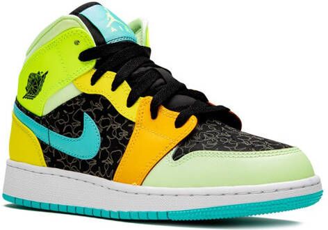 Jordan Kids Air Jordan 1 Mid SE "Four Leaf Clover" sneakers Black