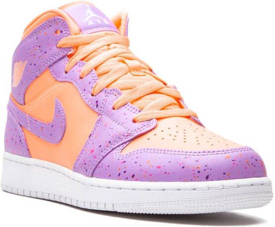 Jordan Kids Air Jordan 1 Mid SE "Orange Pulse Atomic Violet" sneakers Pink
