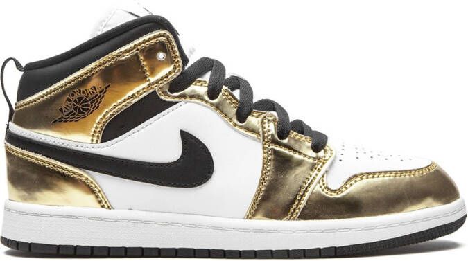 Jordan Kids Air Jordan 1 Mid SE "Metallic Gold" sneakers