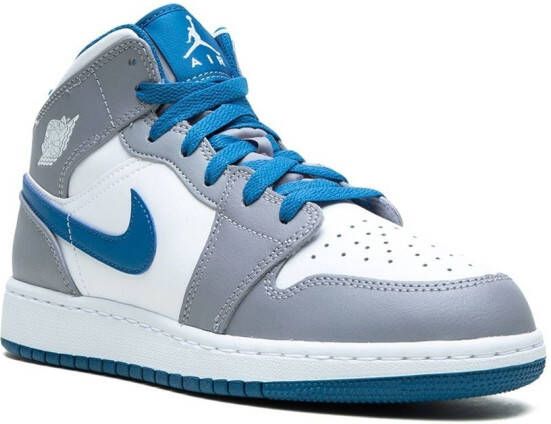 Jordan Kids Air Jordan 1 Mid "Ce t True Blue" sneakers Grey