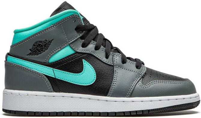 Jordan Kids Air Jordan 1 Mid "Grey Aqua" sneakers