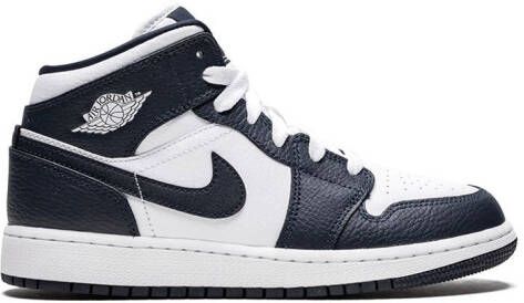 Jordan Kids Air Jordan 1 Mid "Obsidian" sneakers White