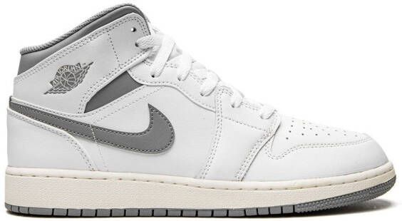 Jordan Kids Air Jordan 1 Mid "Neutral Grey" sneakers White