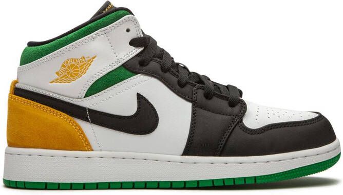 Jordan Kids Air Jordan 1 Mid SE "Laser Orange Lucky Green" sneakers White