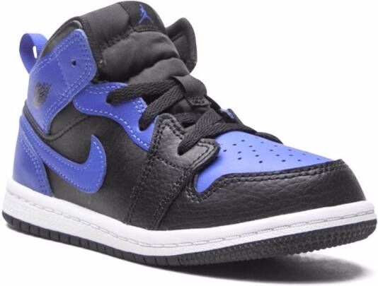 Jordan Kids Jordan 1 Mid "Black Hyper Royal" sneakers